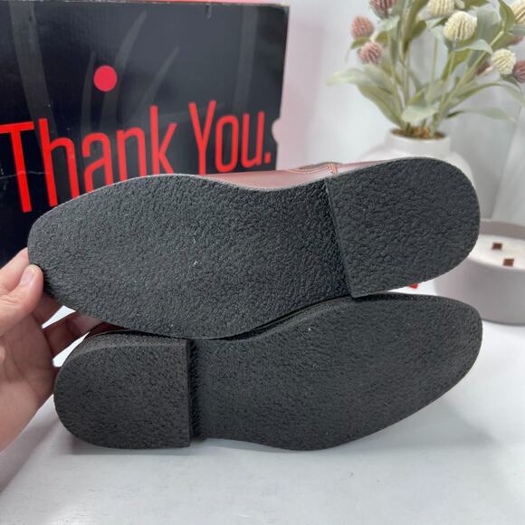 Deer Stags Zane Leather Pull On Boot Redwood/Dark Brown Boy's US 5M - Picture 6 of 7